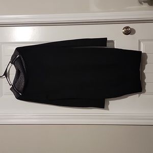 Black Sweater Dress Cowl Neck Silver Gold Threads Juniors XXL/ 2XG 19.